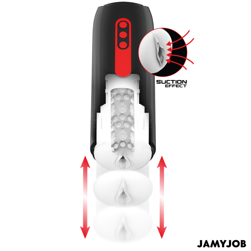 JAMYJOB – MASTURBATEUR VAGIN AUTOMATIQUE PHANTOM 5 MODES D'ASPIRATION ET DE POUSSE