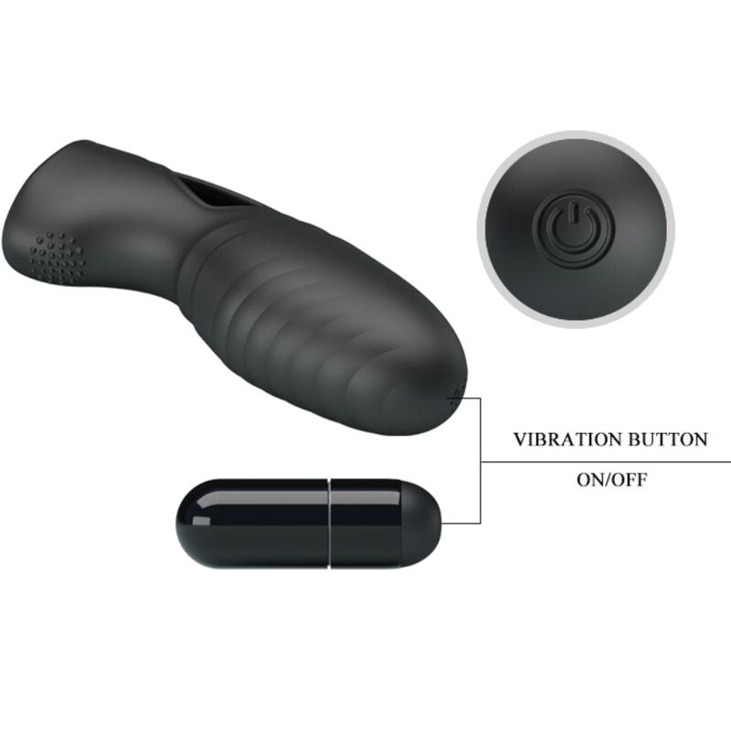 PRETTY LOVE – Alan Silikon-Fingervibrator, Schwarz