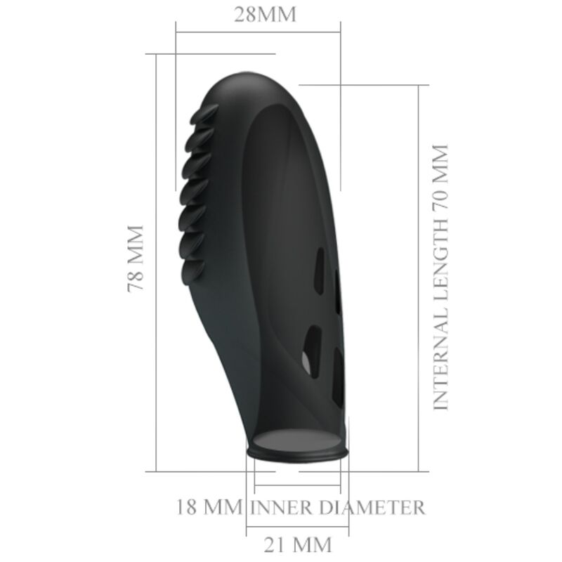 PRETTY LOVE – GILO SILICONE FINGER VIBRATOR BLACK