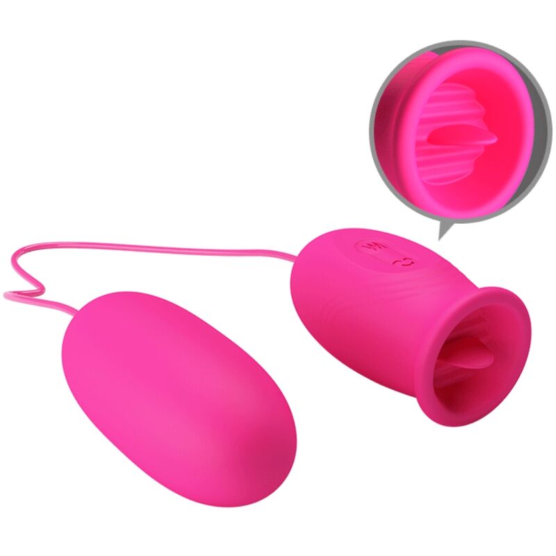 Pretty Love Daisy – Vibro-Ei mit klitoraler Zungenstimulation, Rosa