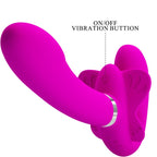 PRETTY LOVE – VALERIE VIBRATORE DOPPIO STRAP-ON 12 VIBRAZIONI VIOLA