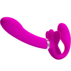 PRETTY LOVE – VALERIE VIBRATORE DOPPIO STRAP-ON 12 VIBRAZIONI VIOLA