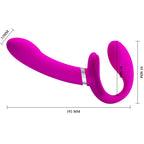 PRETTY LOVE – VALERIE VIBRATORE DOPPIO STRAP-ON 12 VIBRAZIONI VIOLA