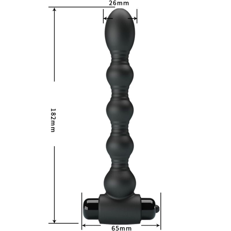PRETTY LOVE Lynn – Silikon-Analplug mit 10 Vibrationsfunktionen, schwarz