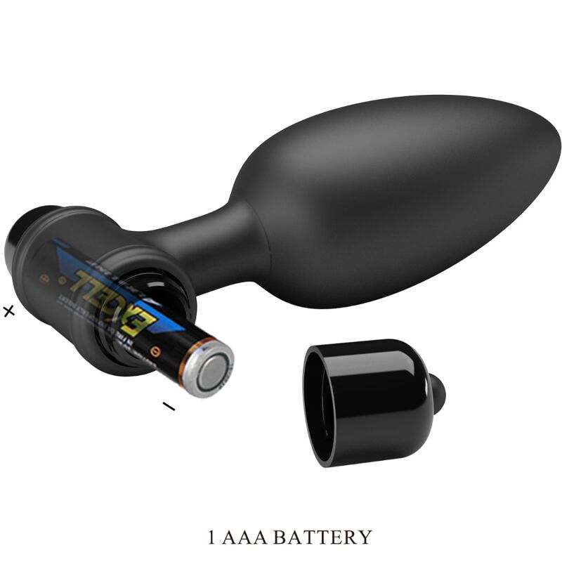 PRETTY LOVE – VIBRA BUTT PLUG 2 PLUG ANAL 10 VIBRATIONS NOIR
