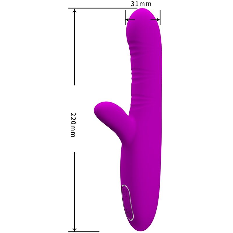 PRETTY LOVE – ANGELIQUE MULTIFUNCTION VIBRATOR + CLITORIS STIMULATOR PURPLE