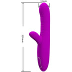 PRETTY LOVE – ANGELIQUE MULTIFUNCTION VIBRATOR + CLITORIS STIMULATOR PURPLE