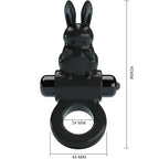 PRETTY LOVE – Aufregender Rabbit-Vibrationsring, Schwarz