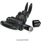PRETTY LOVE – Aufregender Rabbit-Vibrationsring, Schwarz