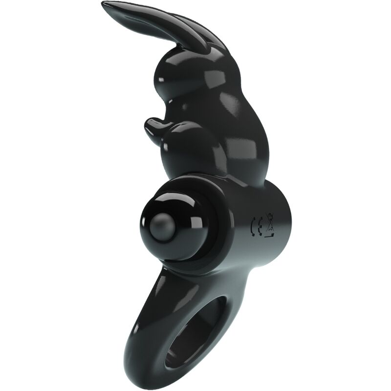 PRETTY LOVE – Aufregender Rabbit-Vibrationsring, Schwarz