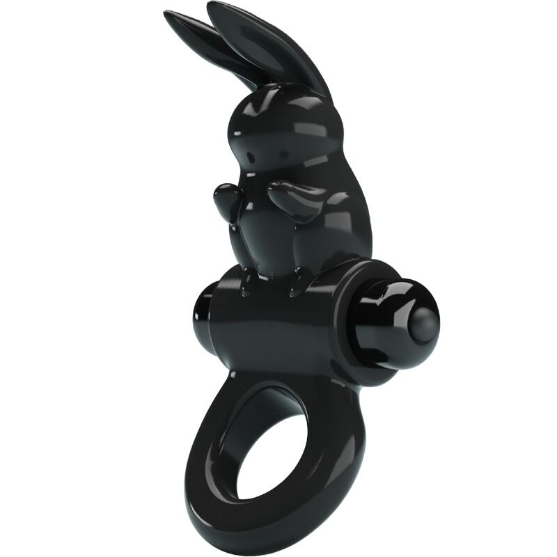 PRETTY LOVE – Aufregender Rabbit-Vibrationsring, Schwarz