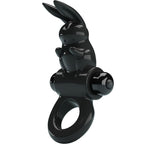PRETTY LOVE – Aufregender Rabbit-Vibrationsring, Schwarz
