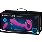 Pretty Love Thunderbird – Doppel-Strap-on-Vibrator mit Elektrostimulation, Lila