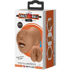CRAZY BULL Zoey – Doppelmasturbator Mund & Vagina, Fleischfarben
