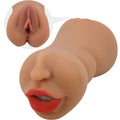 CRAZY BULL Zoey – Doppelmasturbator Mund & Vagina, Fleischfarben