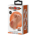 CRAZY BULL Hannah – Realistischer Doppelmasturbator Vagina & Anus, dunkler Hautton