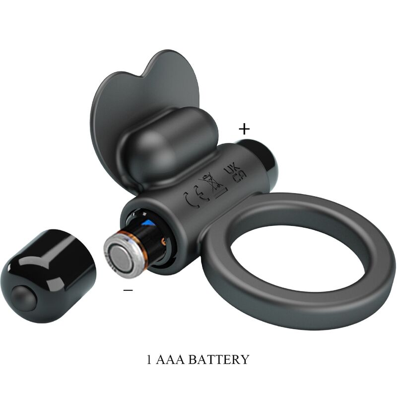 PRETTY LOVE – DEBONAIRE ANELLO VIBRANTE CONIGLIO 10 VIBRAZIONI NERO