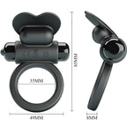 PRETTY LOVE – DEBONAIRE ANELLO VIBRANTE CONIGLIO 10 VIBRAZIONI NERO