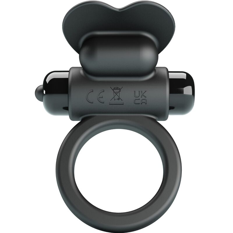 PRETTY LOVE – DEBONAIRE ANELLO VIBRANTE CONIGLIO 10 VIBRAZIONI NERO