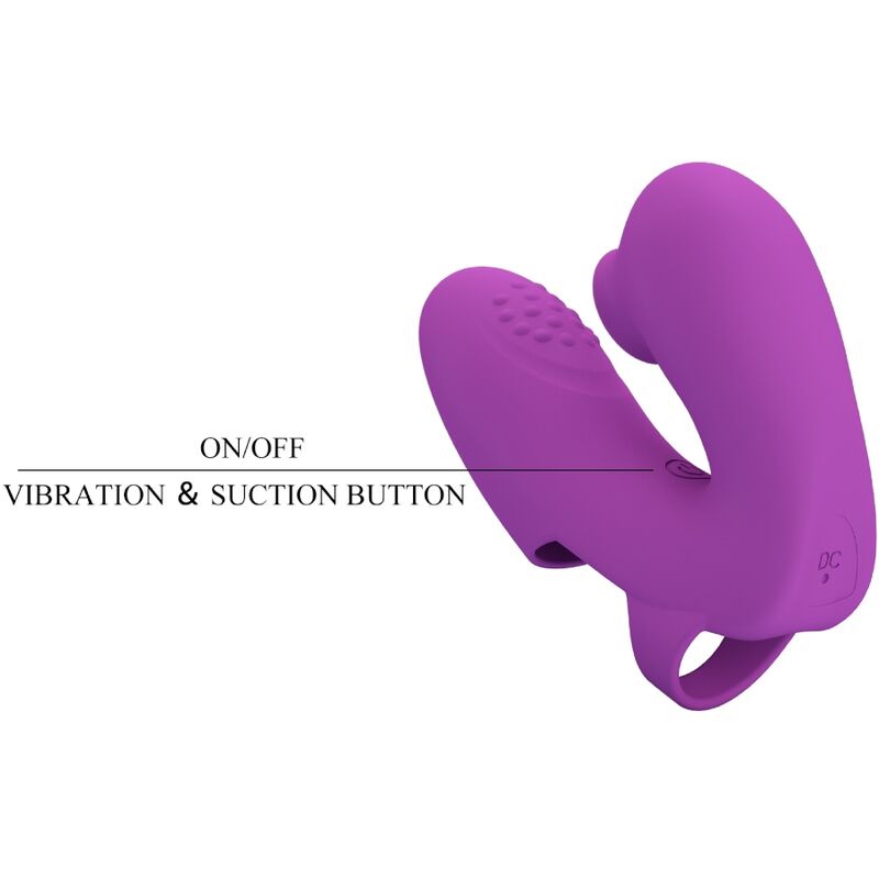 Pretty Love Athena – Fingervibrator mit Klitorisstimulator, Lila