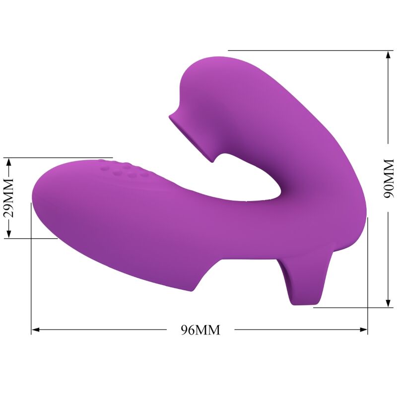PRETTY LOVE – ATHENA FINGER VIBRATOR WITH CLITORIS STIMULATOR PURPLE