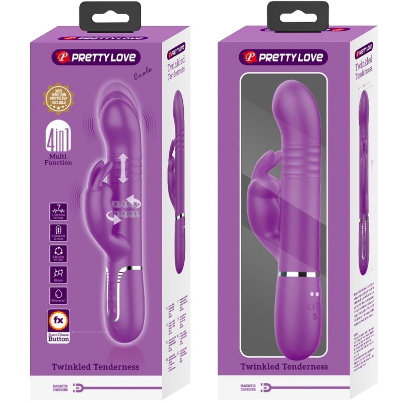 PRETTY LOVE – COALE 4 IN 1 MULTIFUNZIONE VIBRATORE CONIGLIO VIOLA