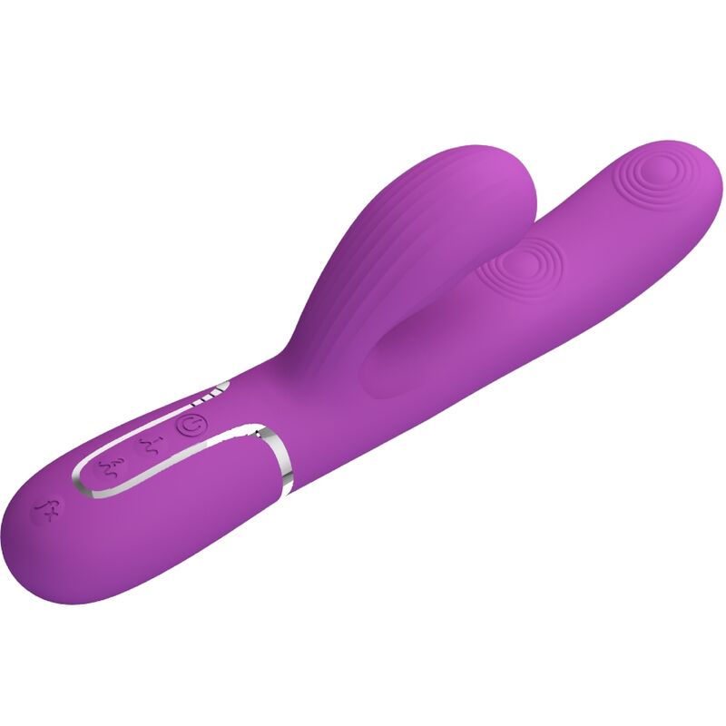 PRETTY LOVE – PERLITA 3 IN 1 MULTIFUNCTION RABBIT VIBRATOR PURPLE