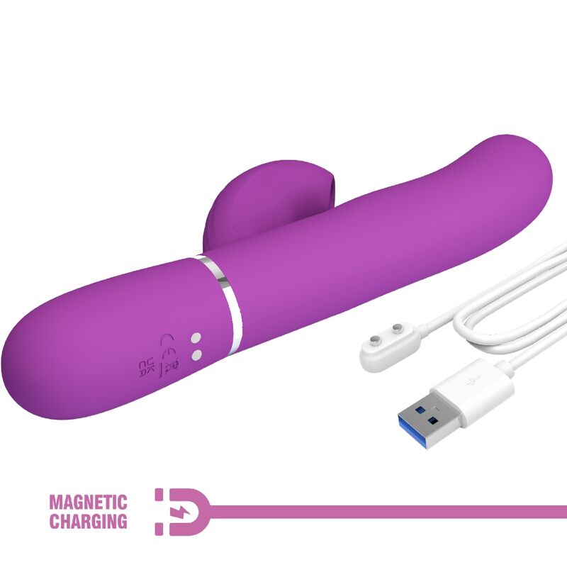 PRETTY LOVE – PERLITA 3 IN 1 MULTIFUNCTION RABBIT VIBRATOR PURPLE
