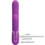 PRETTY LOVE – PERLITA 3 IN 1 MULTIFUNCTION RABBIT VIBRATOR PURPLE