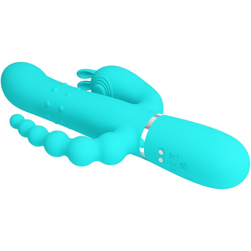 Pretty Love Cammy – 4-in-1-Rabbit-Vibrator mit Dreifachstimulation, Blau