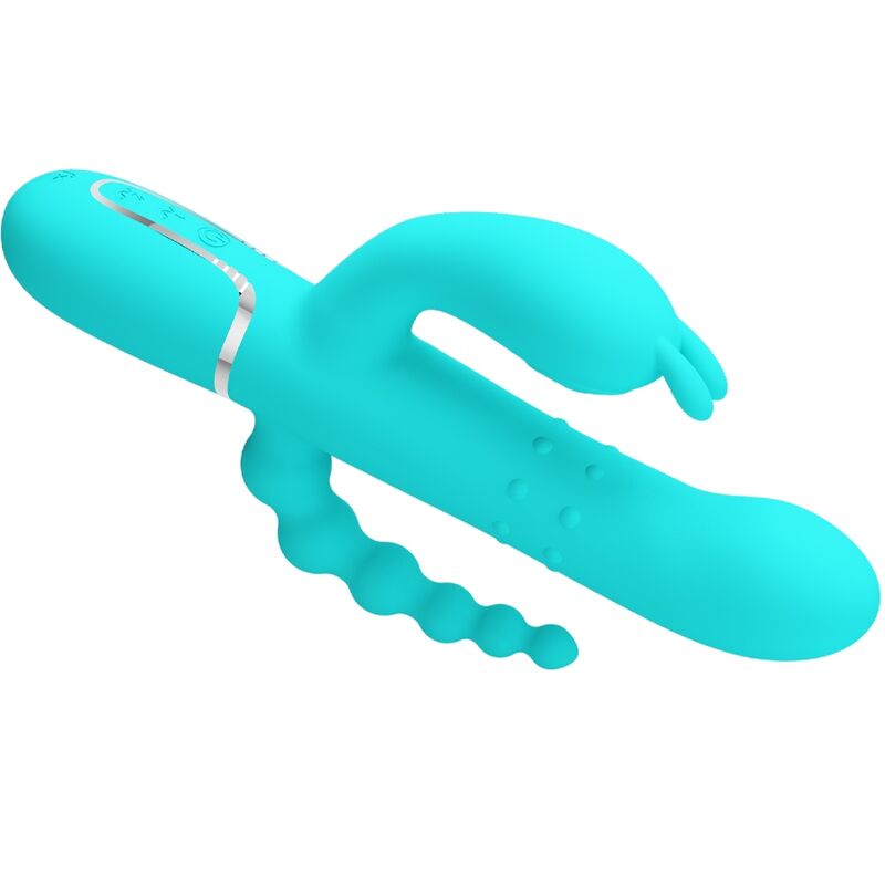 Pretty Love Cammy – 4-in-1-Rabbit-Vibrator mit Dreifachstimulation, Blau