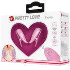 Pretty Love Cailey – Vibrierende Nippelklemmen mit Fernbedienung, Rosa