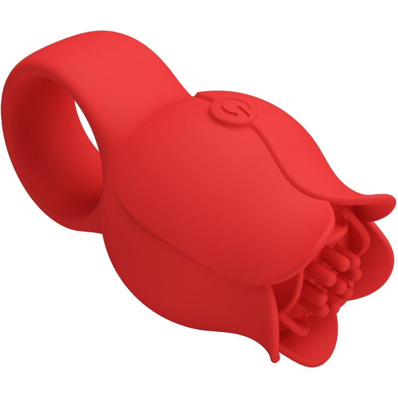PRETTY LOVE – JAE ROSE SHAPED FINGER VIBRATOR 10 VIBRATIONS RED