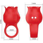 Pretty Love – Jae Fingervibrator in Rosenform, Rot