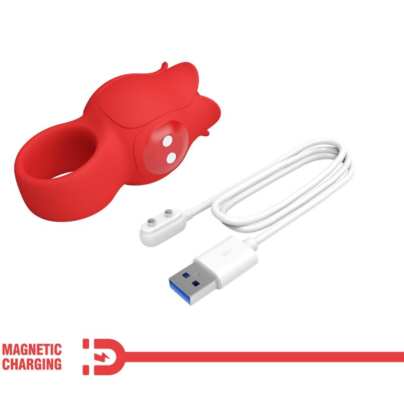 Pretty Love – Jae Fingervibrator in Rosenform, Rot