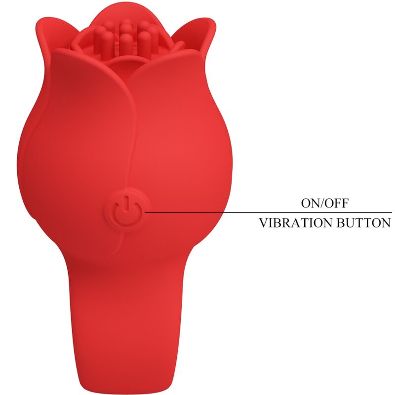 Pretty Love – Jae Fingervibrator in Rosenform, Rot