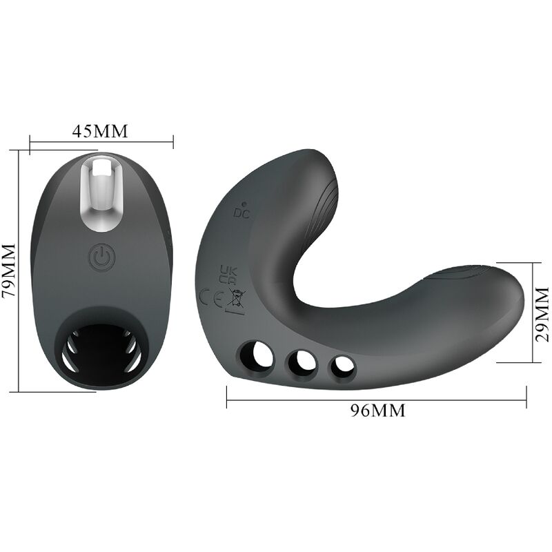 PRETTY LOVE – Camelia Fingervibrator, 7 Modi, Schwarz
