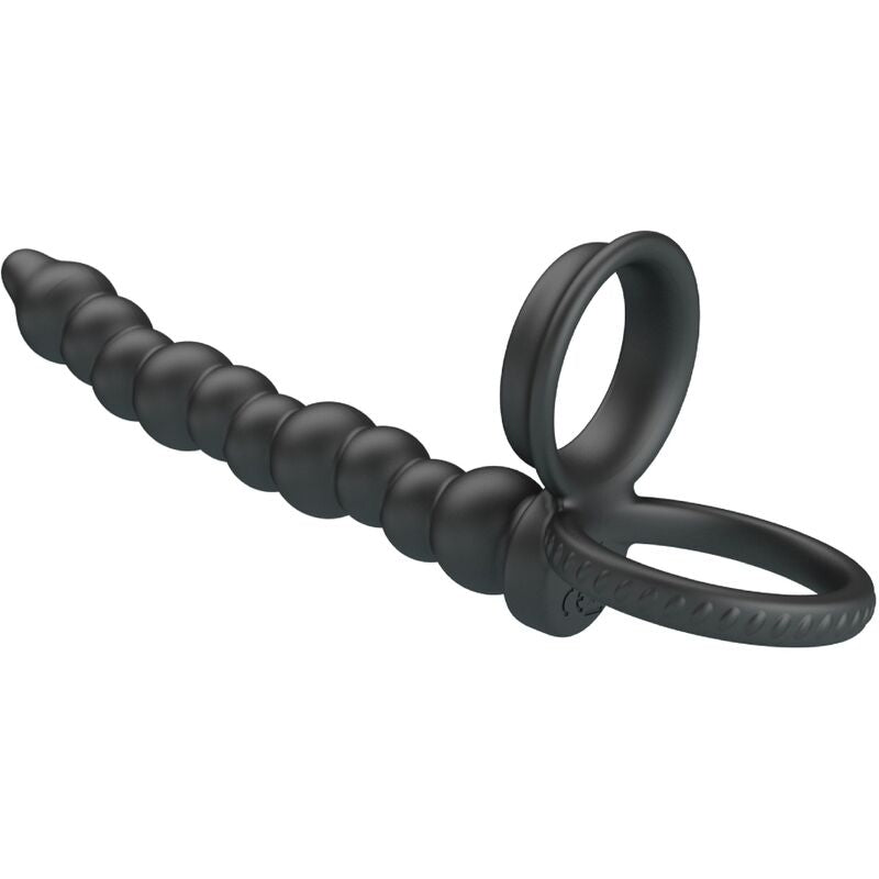 PRETTY LOVE – Dillion Vibrationsring mit Doppelmotor, Schwarz
