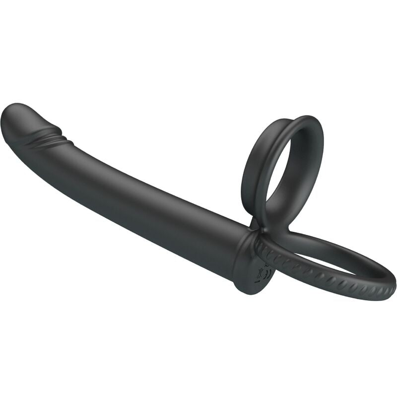 PRETTY LOVE – Dillion Doppelter Vibrationsring, Schwarz