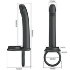 PRETTY LOVE – Dillion Doppelter Vibrationsring, Schwarz