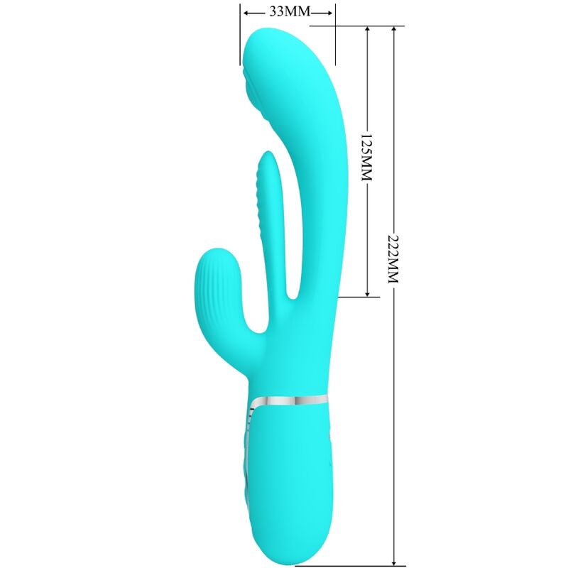 PRETTY LOVE – SHANIA TRIPLE RABBIT MULTIFUNCTION VIBRATOR 3 IN 1 BLUE