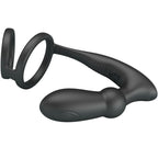 PRETTY LOVE – EMONI PENIS RING + ANAL PLUG 12 VIBRATIONS BLACK