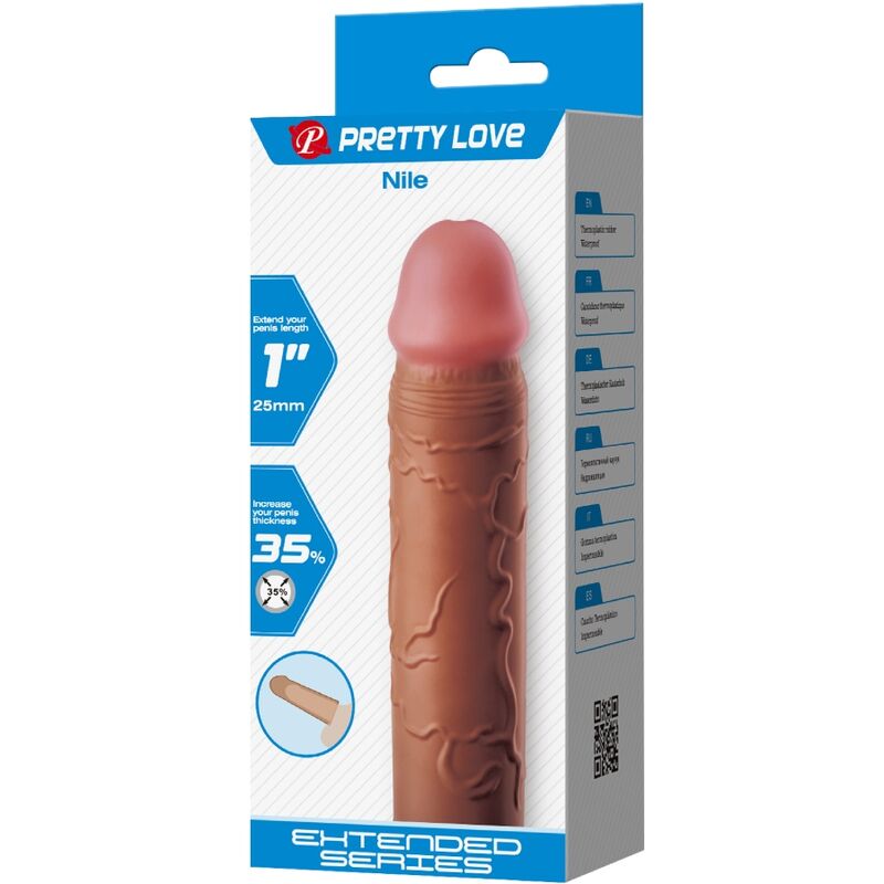 PRETTY LOVE – Nile Penishülle mit 2,5 cm Verlängerung, Mulatte