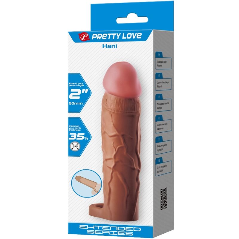 PRETTY LOVE – Hani Penishülle mit 5 cm Verlängerung, Mulatte