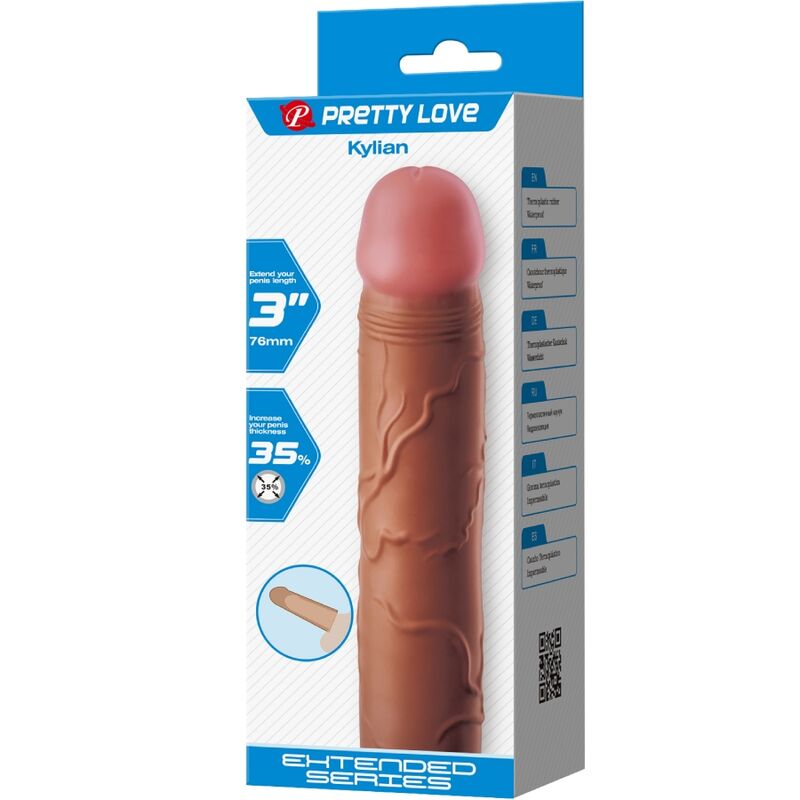 PRETTY LOVE – Kylian Penishülle mit 7,6 cm Verlängerung, Mulatte