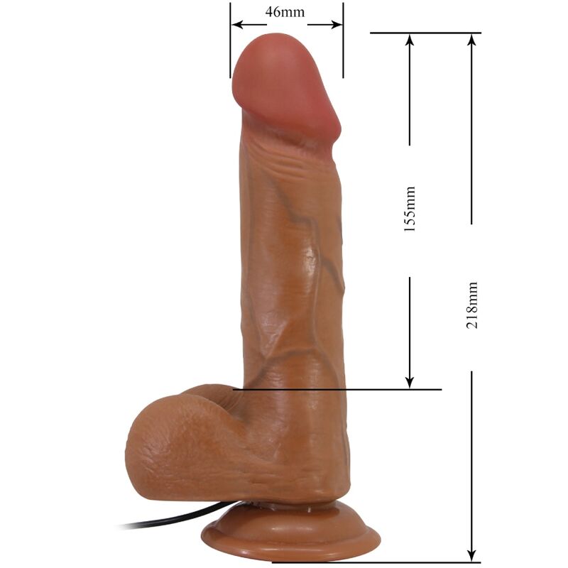 BAILE Bahamut – Realistischer Vibrator mit Fernbedienung, 21,8 cm, fleischfarben