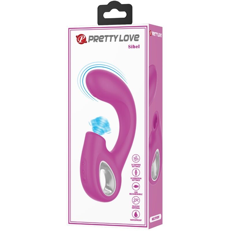 Pretty Love Sibel – G-Punkt-Vibrator mit Klitorisstimulator, 10 Vibrationsmodi, Lila