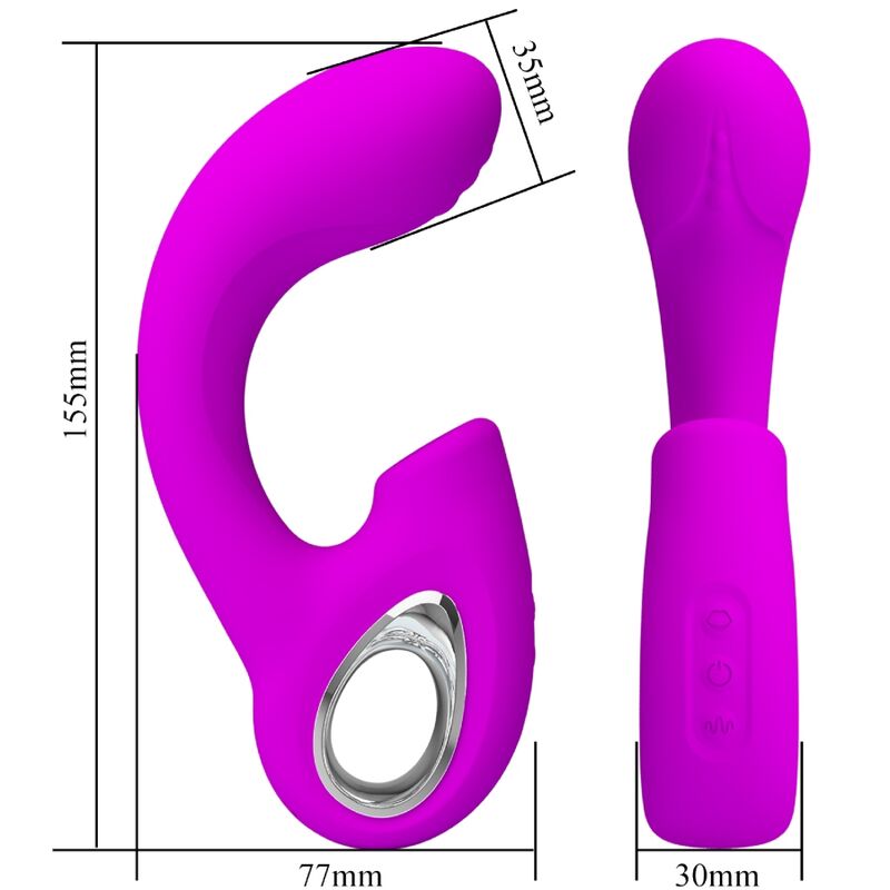 Pretty Love Sibel – G-Punkt-Vibrator mit Klitorisstimulator, 10 Vibrationsmodi, Lila