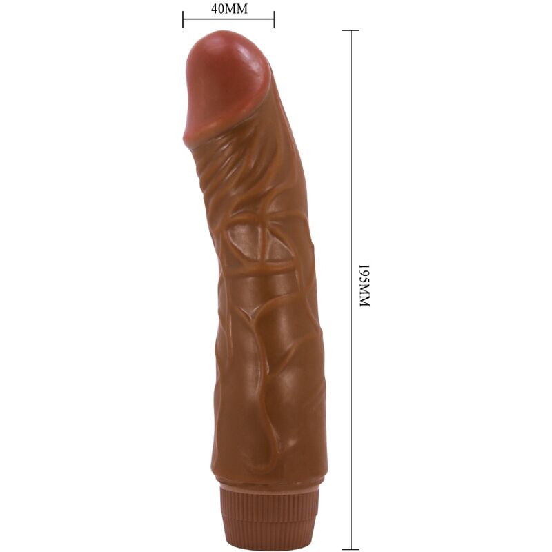 BAILE – JEFF REALISTIC VIBRATOR 19.5 CM MULATTO