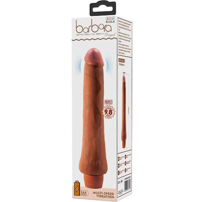 BAILE – DRYAD VIBRATORE REALISTICO 25 CM MULATTO